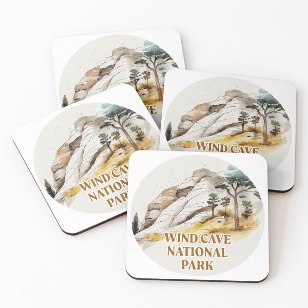 Item preview, Wind Cave National Park Boho Watercolor Circle designed and sold by PikoApparel.