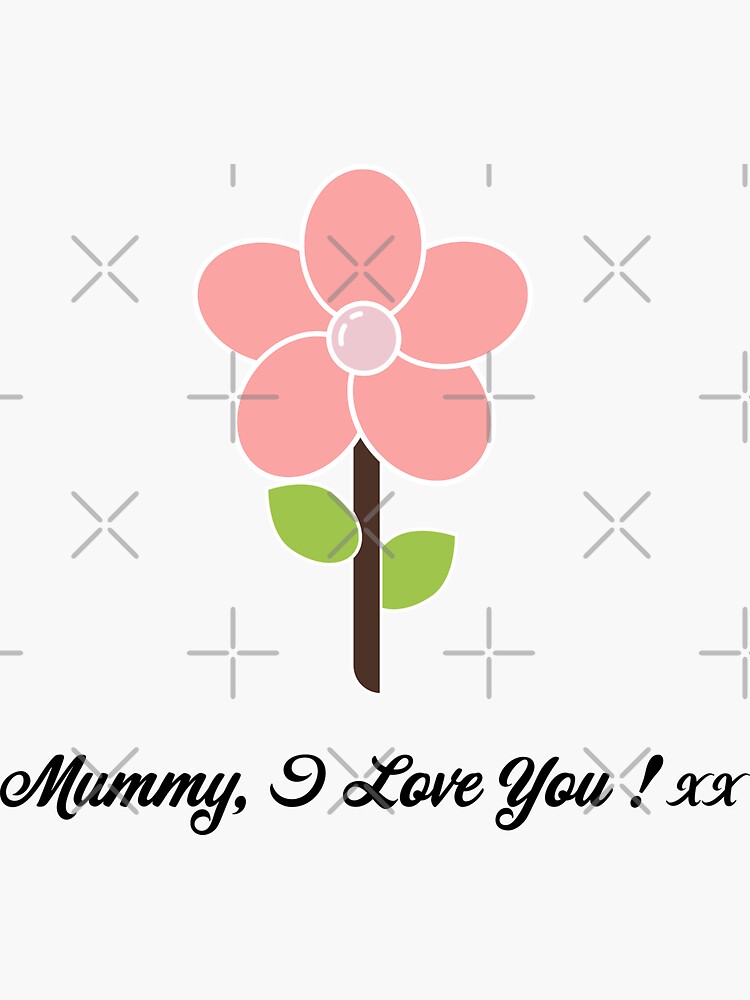 Sticker for Sale avec l'œuvre « Une petite fleur pour ma chère maman.  Maman