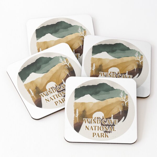 Item preview, Wind Cave National Park Boho Watercolor Circle designed and sold by PikoApparel.