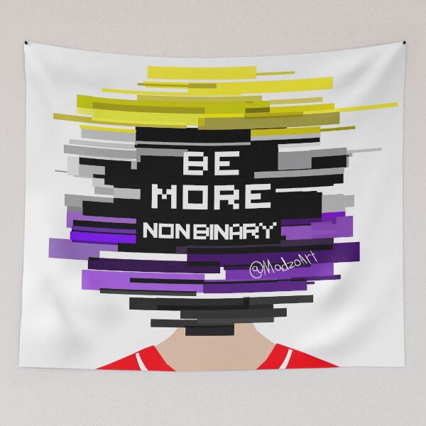 Item preview, Be more non-binary, Be more chill design designed and sold by MicahArts.