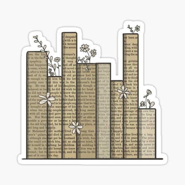 book aesthetic beige Sticker for Sale by Yukixdesign