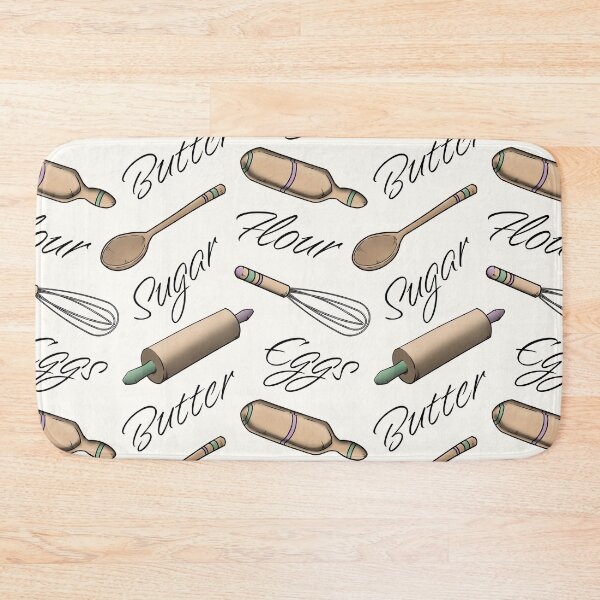 Item preview, Love to Bake Wooden Utensils Seamless Pattern Design designed and sold by CreativeDraws42.