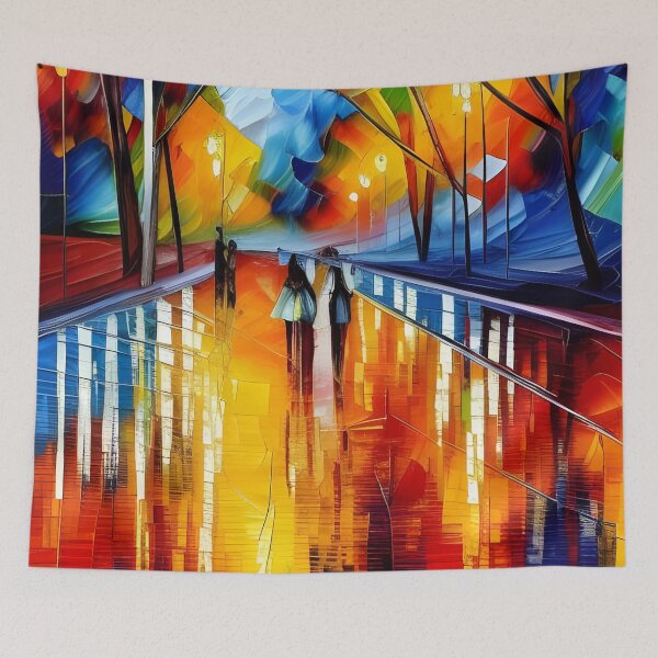Item preview, Neo-impressionist road in the forest designed and sold by brandway.