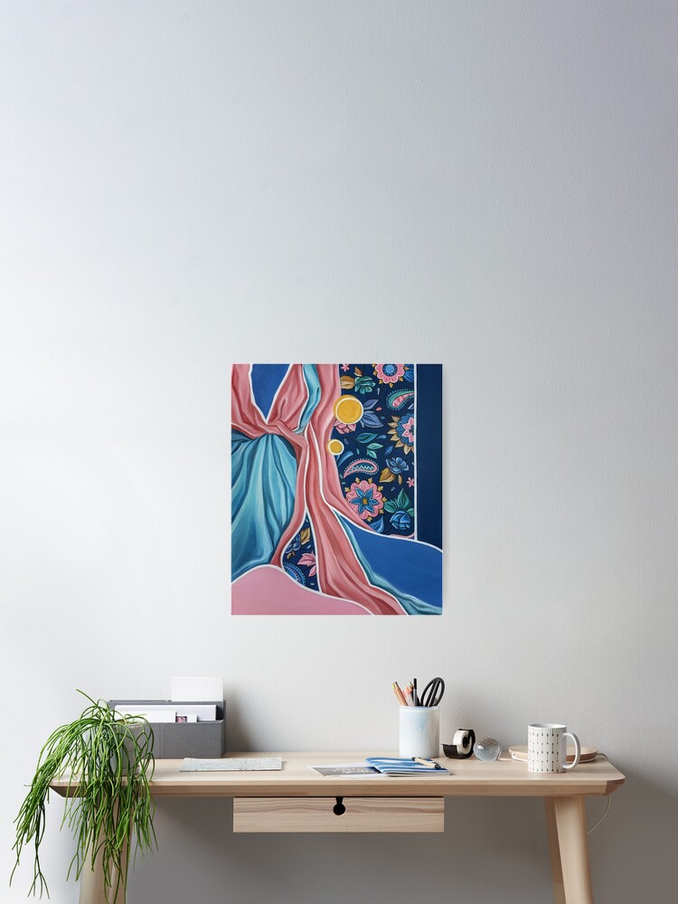 Aperçu 1 sur 3. Poster avec l'œuvre Composition tissus et motifs couleurs créée et vendue par mallorybernard.