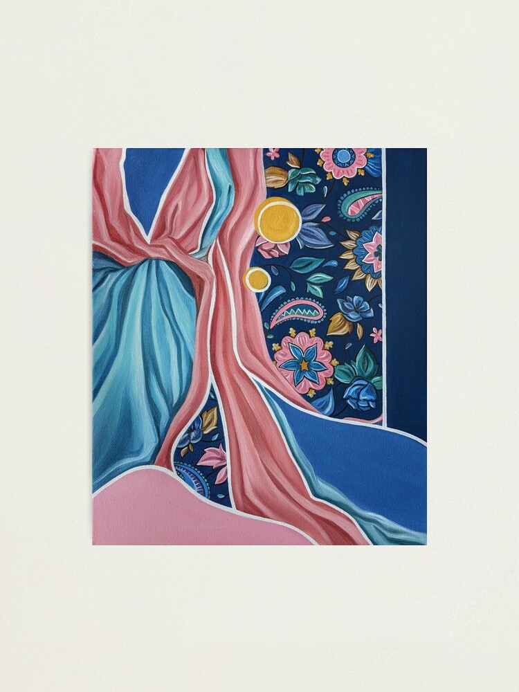 Aperçu 2 sur 3. Impression photo avec l'œuvre Composition tissus et motifs couleurs créée et vendue par mallorybernard.