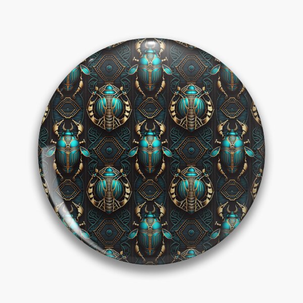 Item preview, Sacred Egyptian Scarab Beetle Fabric Textile Pattern designed and sold by Alladin7.