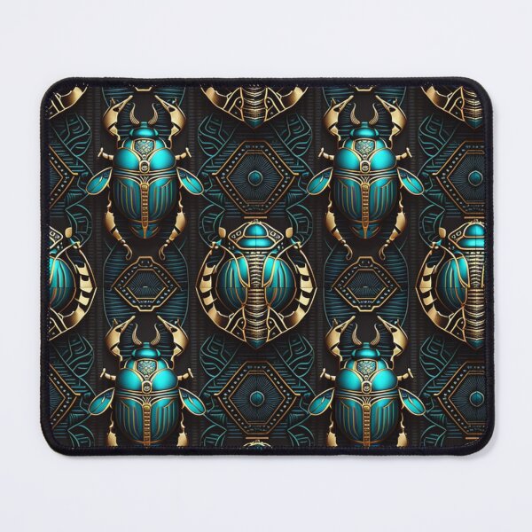 Item preview, Sacred Egyptian Scarab Beetle Fabric Textile Pattern designed and sold by Alladin7.