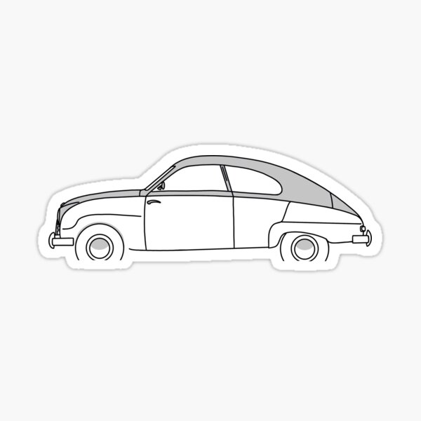 Saab 93 profile of '55 Sticker