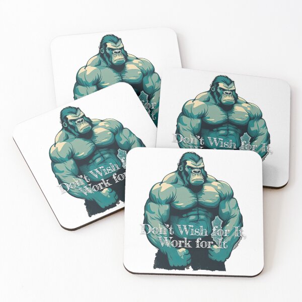 Item preview, Don't Wish for It, Work for It Bodybuilding Fitness Gym Workout Exercise Merch Print  Design designed and sold by tengamerx.