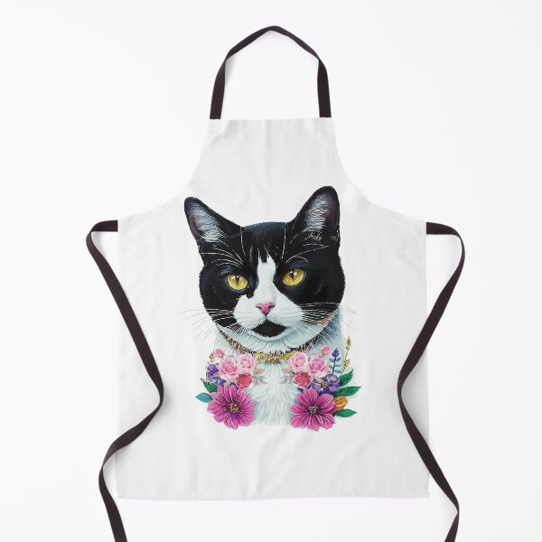 Item preview, Adorable retrato de gato de esmoquin rodeado de una hermosa flor rosa designed and sold by Lubellebubble20.