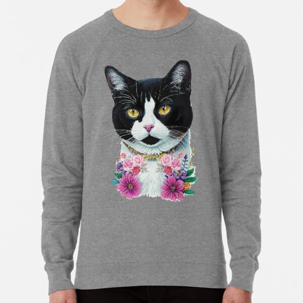 Tuxedo cat top sweater