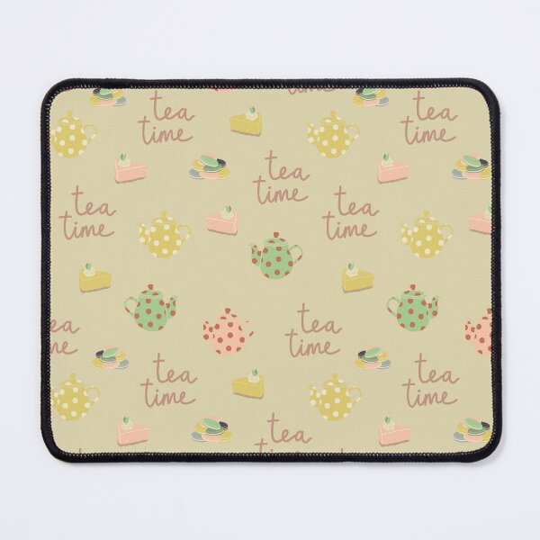 Item preview, tea time with teapots, cake, macarons designed and sold by cezidesign.
