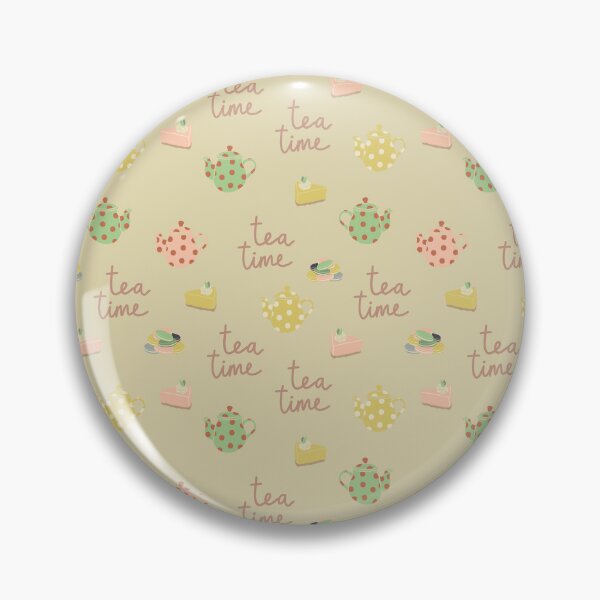 Item preview, tea time with teapots, cake, macarons designed and sold by cezidesign.