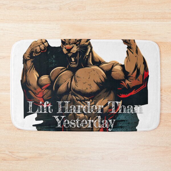 Item preview, Lift Harder Than Yesterday Bodybuilding Fitness Gym Workout Exercise Merch Print  Design designed and sold by tengamerx.