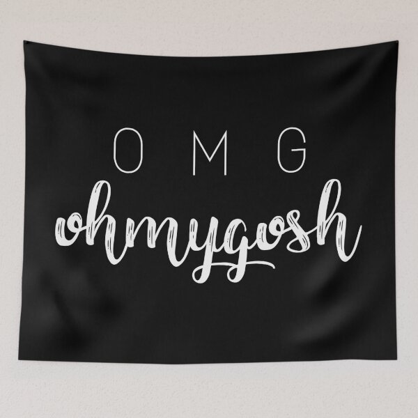 Item preview, 'OMG' Typography Design- White designed and sold by StylishTayla.