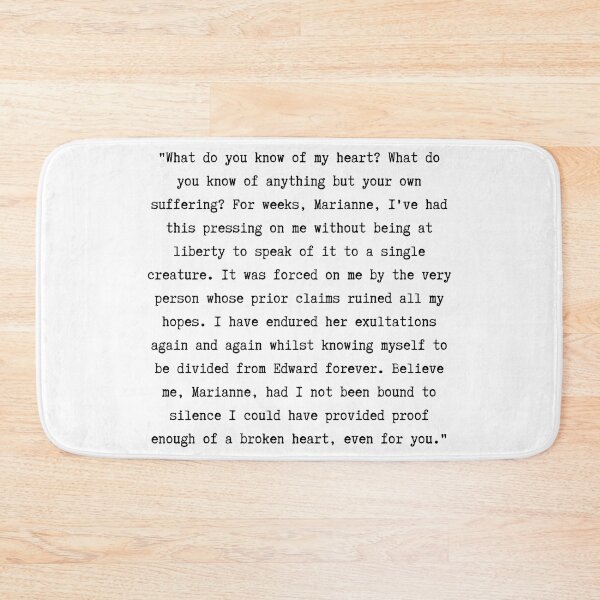 Item preview, Sense and Sensibility Quote | ...proof enough of a broken heart... designed and sold by WordsToArt.