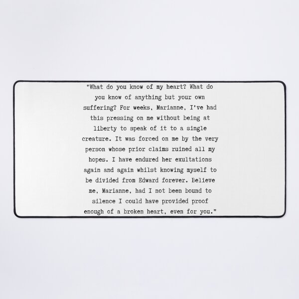 Item preview, Sense and Sensibility Quote | ...proof enough of a broken heart... designed and sold by WordsToArt.