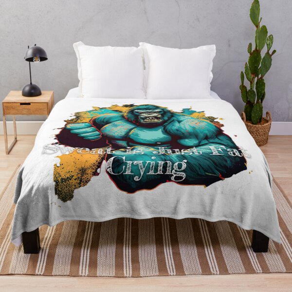 Item preview, Sweat is Just Fat Crying Bodybuilding Fitness Gym Workout Exercise Merch Print  Design designed and sold by tengamerx.