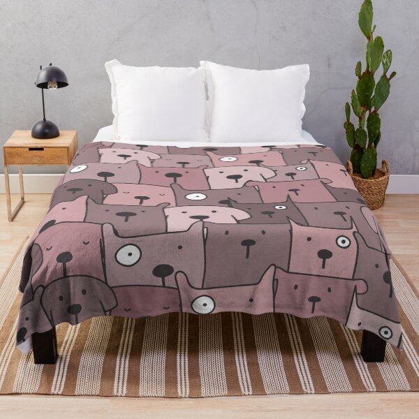 Item preview, Dusty Pink Dog Pattern designed and sold by OLAIZA.