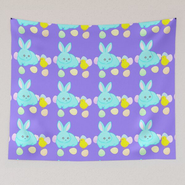 Item preview, Cute Easter bunny with chick and eggs designed and sold by MeowMeowsShop.