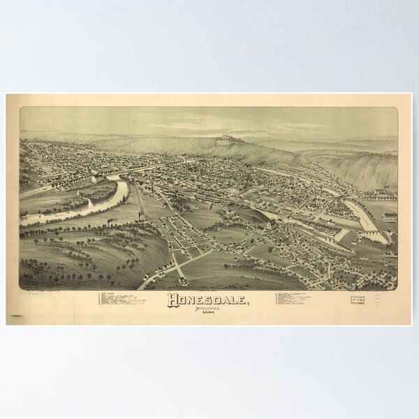 Item preview, Honesdale, Pennsylvania (1890) designed and sold by allhistory.