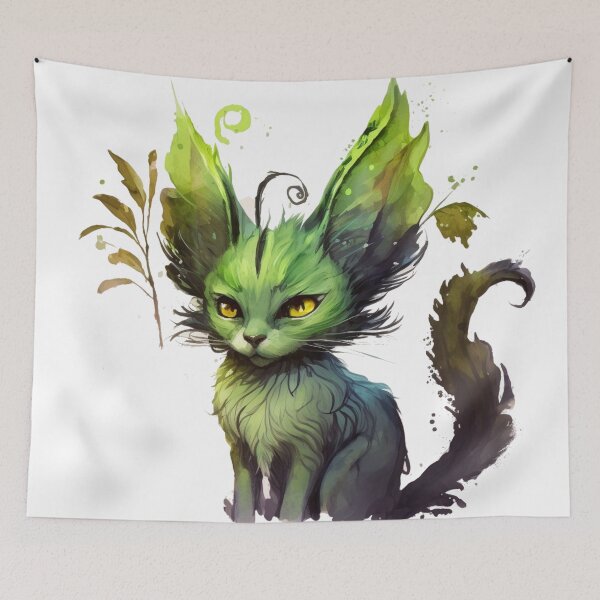 Item preview, Green cat designed and sold by fanzen69.