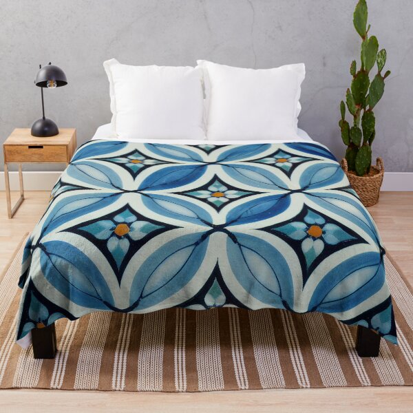 Item preview, Turkish Blue: Iznik Petal Tile Pattern designed and sold by EmeraldeaArt.