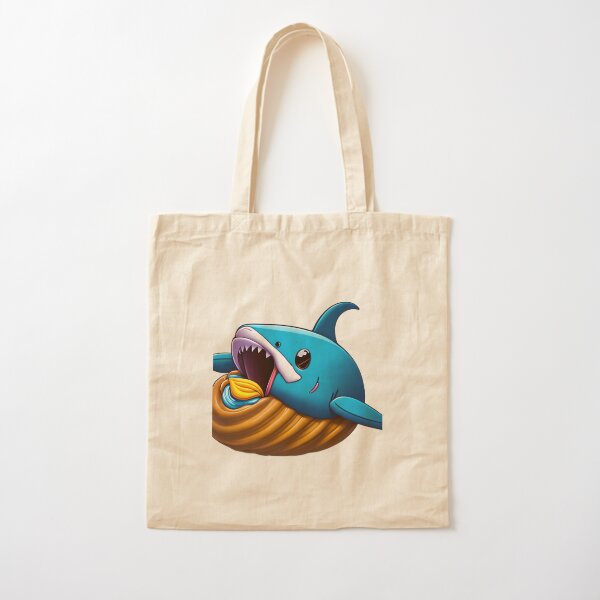 Organic Cotton Tote Bag With Quirky Handmade Fish Illustration 