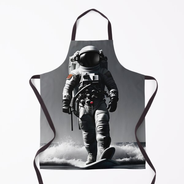 Item preview, black and white surfing astronaut designed and sold by redstar-design.