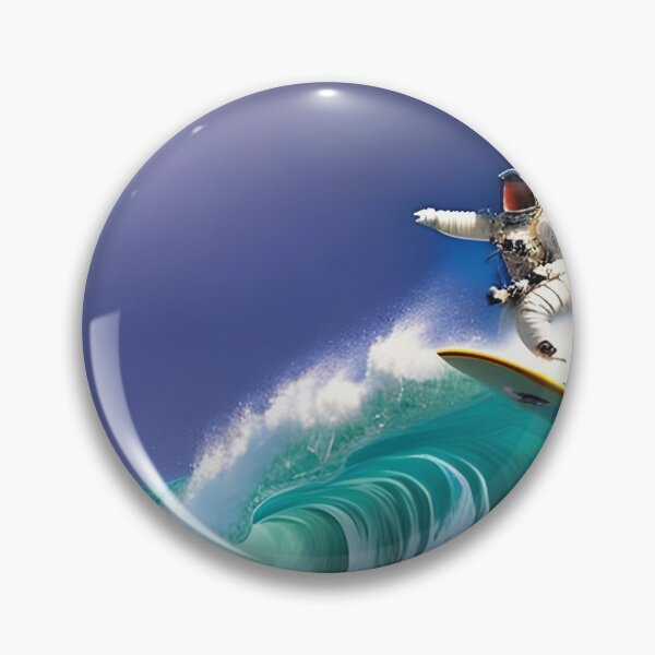 Item preview, astronaut surfing on a wave designed and sold by redstar-design.