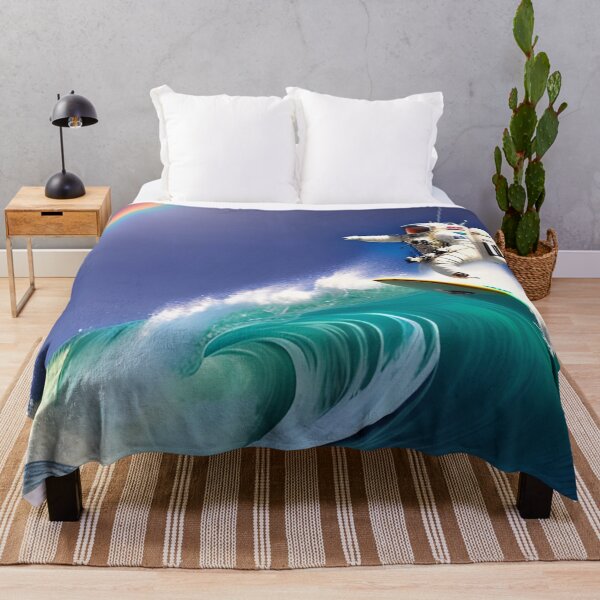 Item preview, astronaut surfing on a wave designed and sold by redstar-design.