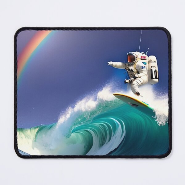 Item preview, astronaut surfing on a wave designed and sold by redstar-design.