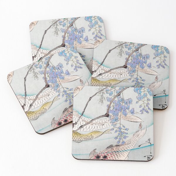 Item preview, 3/3 of "Six Carp Swimming Beneath Wisteria" (1889) Multi-Panel designed and sold by archifan.