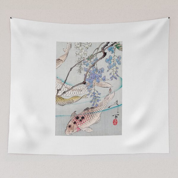 Item preview, 3/3 of "Six Carp Swimming Beneath Wisteria" (1889) Multi-Panel designed and sold by archifan.