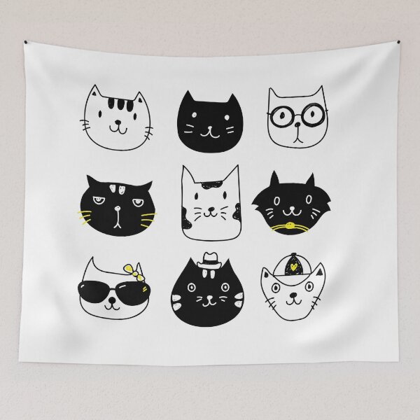 Item preview, A lot of black and white cats designed and sold by Gile-Shop.