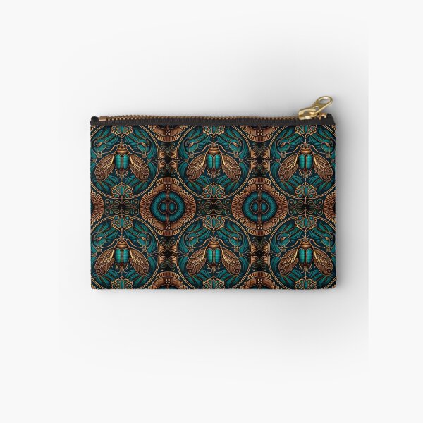 Item preview, Turquoise Sacred Egyptian Scarab Beetle Fabric Textile Pattern designed and sold by Alladin7.