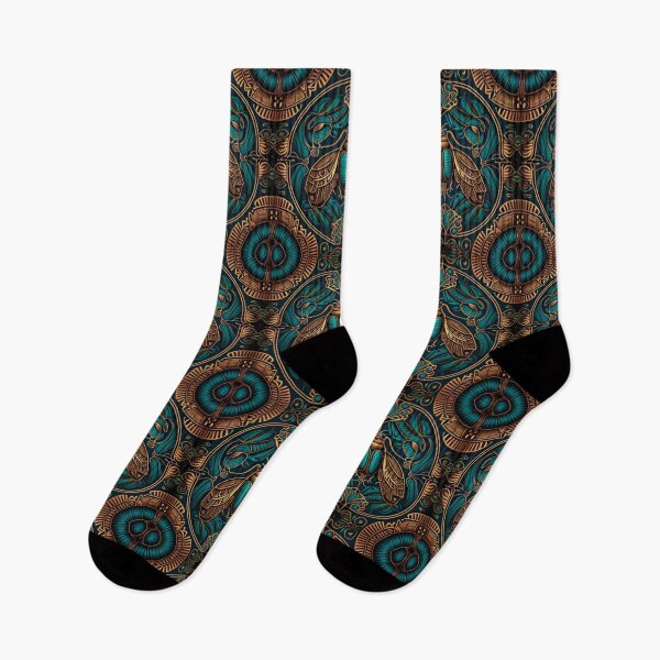 Item preview, Turquoise Sacred Egyptian Scarab Beetle Fabric Textile Pattern designed and sold by Alladin7.