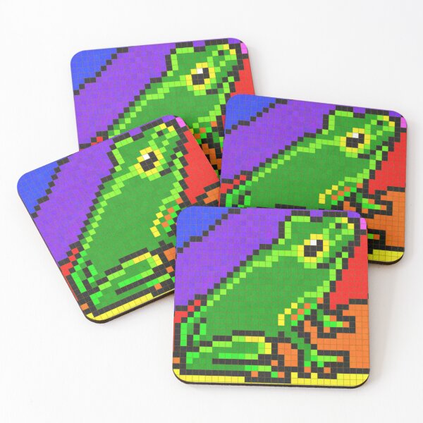 Item preview, Friendly Frog Pixel Painting designed and sold by CozyPixelFluff.
