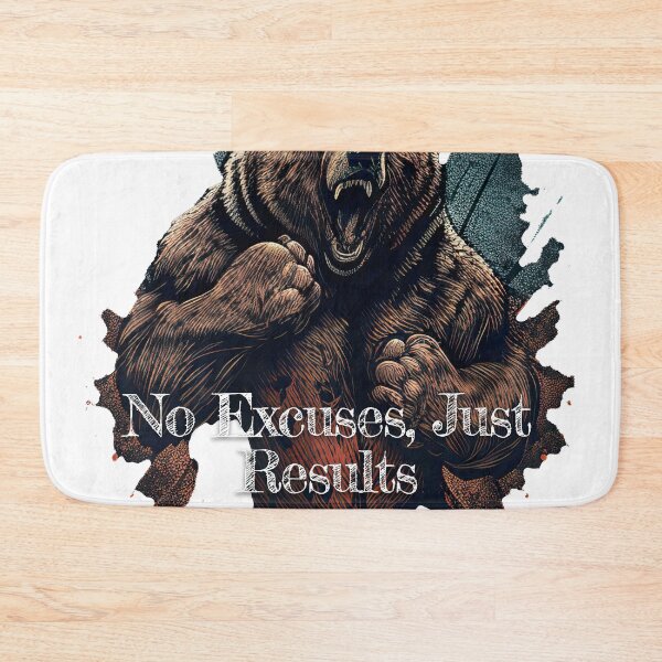 Item preview, No Excuses, Just Results Bodybuilding Fitness Gym Workout Exercise Merch Print  Design designed and sold by tengamerx.