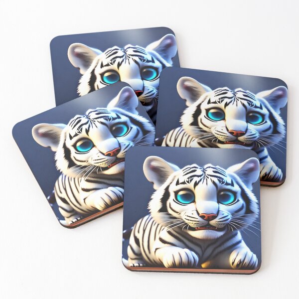 Item preview, white tiger in pixar style designed and sold by redstar-design.