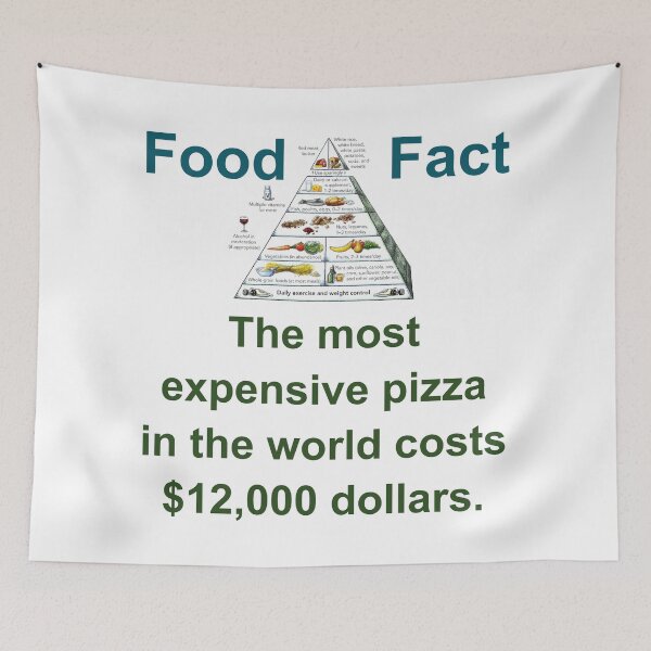 Item preview, The Most Expensive Pizza - Food Fact designed and sold by CrankyOldDude.