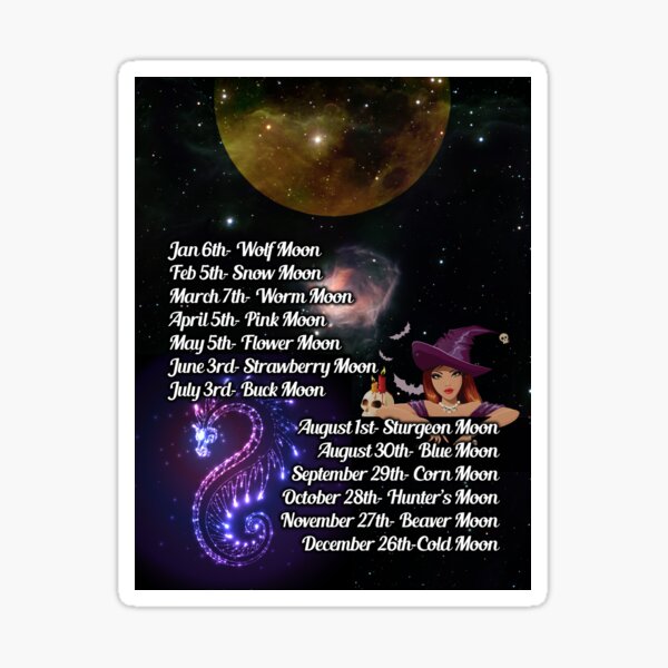 Item preview, 2023 Full Moon Calendar designed and sold by mschutt.