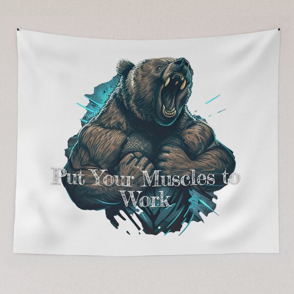 Item preview, Put Your Muscles to Work Bodybuilding Fitness Gym Workout Exercise Merch Print  Design designed and sold by tengamerx.