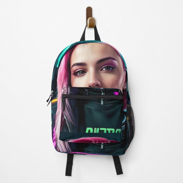 Artikelvorschau, Realistisches Porträt eines Cyberpunk Pink-Haired Teenager-Mädchens entworfen und verkauft von CreationP.