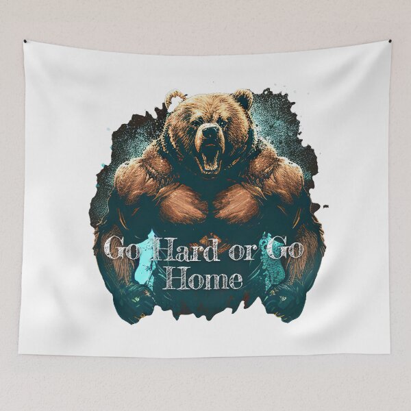 Item preview, Go Hard or Go Home Bodybuilding Fitness Gym Workout Exercise Merch Print  Design designed and sold by tengamerx.