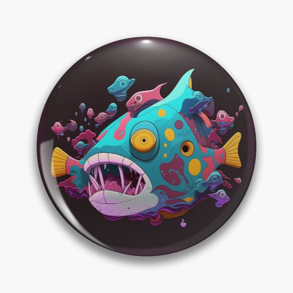 Item preview, Bruxish the Colorful Psychic Fish in murky waters! designed and sold by Frocentric.