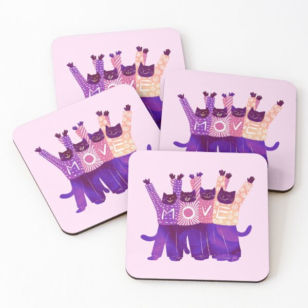 Item preview, The four positive black cats MOVE in the right direction designed and sold by IULIART.