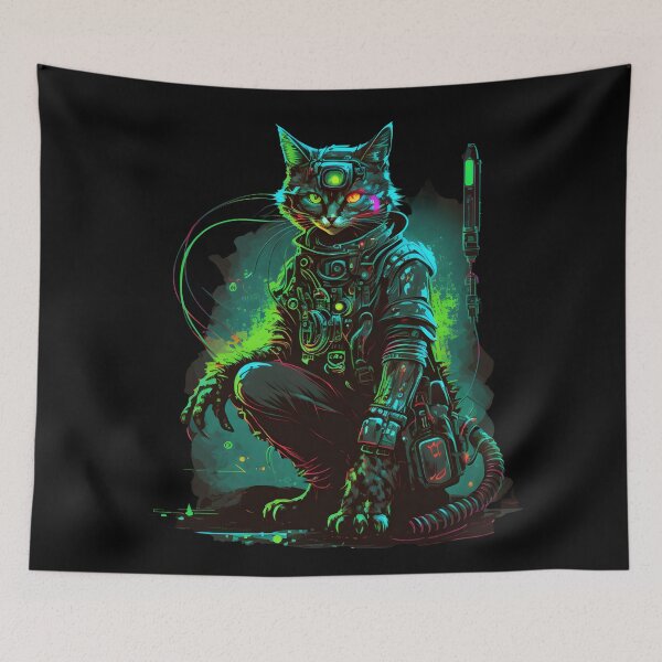 Item preview,  Super Hero The Cyber Cat Number 8 designed and sold by asurathunder.