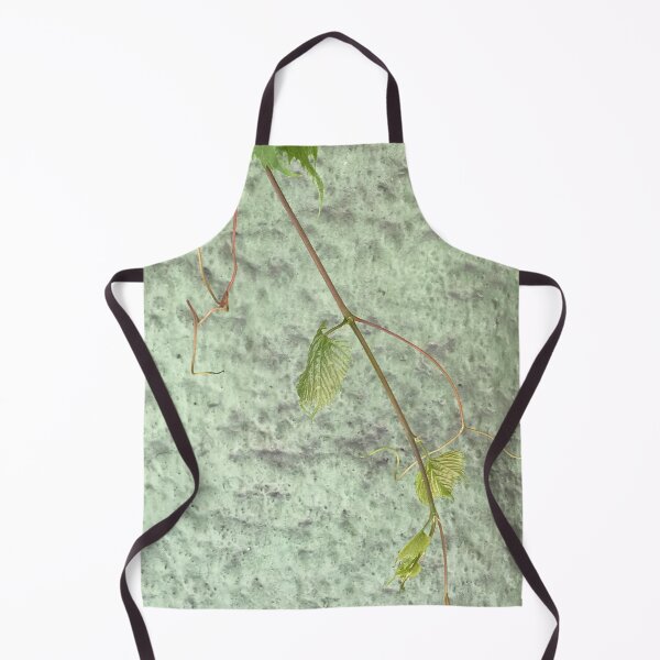 Item preview, Young plant stem with green leaves in focus on light green wall background designed and sold by Khala.