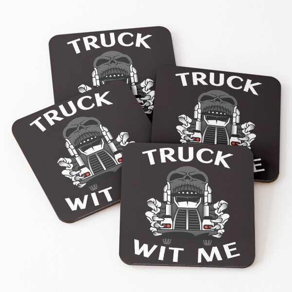 Item preview, Mad Trucker Truckers Skull Truck Wit Me NFBlkW designed and sold by TeamsterLife.